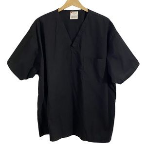 All Heart Women’s Black Medical Scrub Top, Size XL